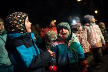 Viki si s kámoši ze školky vystoupení rozhodně užil