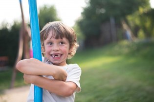 Ráďa vypadá jako správný prvňáček