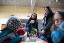 Zdejší postní farní kavárna s kukuřičnými křupkami místo sladkostí nám plně vyhovovala