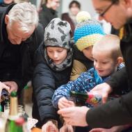 Na přípitku v klubovně byla o skleničky skoro bitka (zejména o ty s dětským šampaňským)