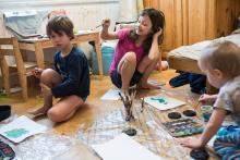 Stává se čas od času, že se pokojíček po ránu promění v ateliér