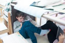 V improvizované kanceláři vznikají první kapitoly nových knih