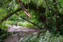 Včerejší bouřka řádila i u nás v údolí