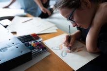 Verunka a pastelky, no prostě, musela je hned vyzkoušet