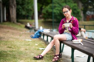 Na farním dni v Žabinách si nás získali výborným gulášem (a mě ještě navíc bezlepkovým chlebem, wow!)