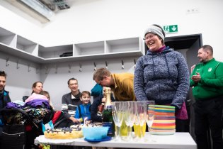 Ditu navíc v šatně stadionu čekalo překvapení