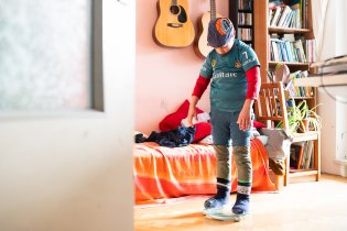 Ráďa zkouší, jaké by to bylo stát se na chvíli zápasníkem sumo