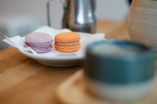 Makronky - fotogenické, ale na nás příšerně sladké teda