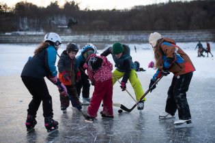 Další hokej, tentokrát na přehradě