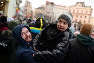 Na demonstraci s Ráďou je to poněkud náročnější