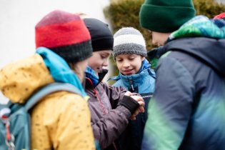 Ráďa před odjezdem na svou první skautskou výpravu