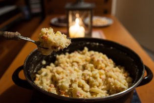 Salát čeká, až se trošku ohřeje